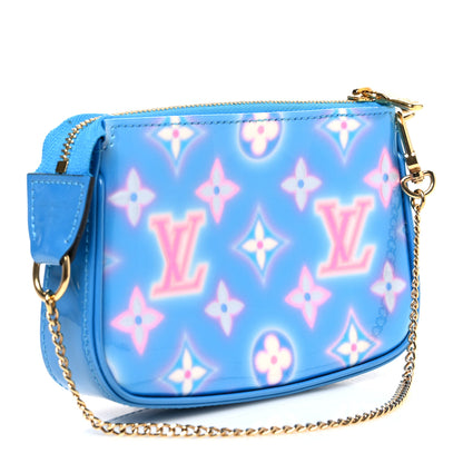Louis Vuitton Vernis Valentine Mini Pochette Accessories Baby Blue Neon 3 of 7