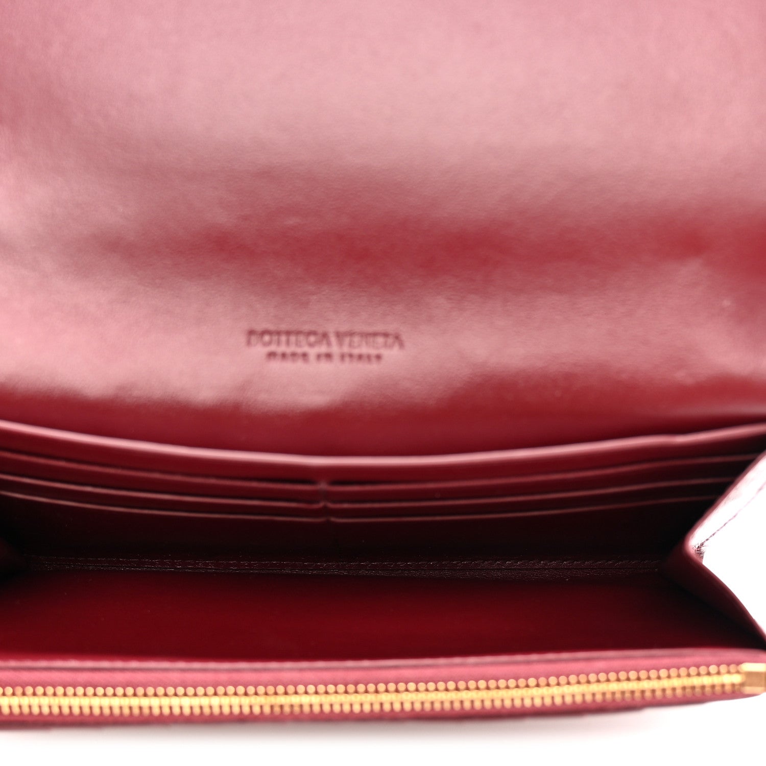 Bottega Veneta Nappa Intrecciato Flap Wallet Bordeaux 5 of 10