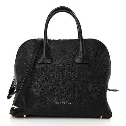 Burberry London Grainy Calfskin Medium Greenwood Bowling Bag Black 1 of 16