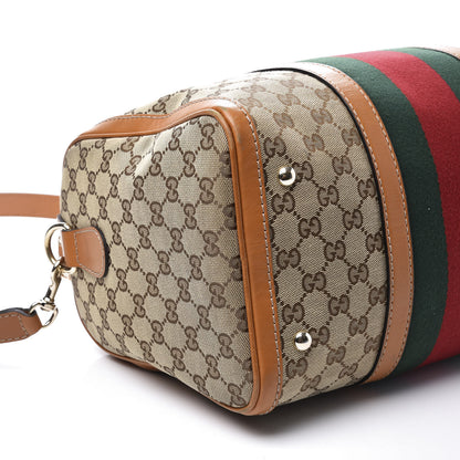 Gucci Monogram Vintage Web Medium Boston Tobacco 9 of 12