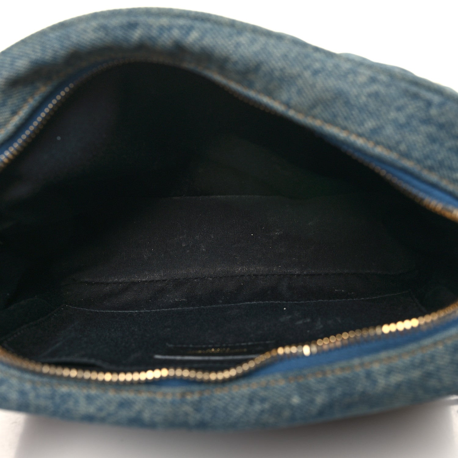Saint Laurent Denim Matelasse Quilted Summer Embroidered Classic Monogram Camera Bag Blue 5 of 11