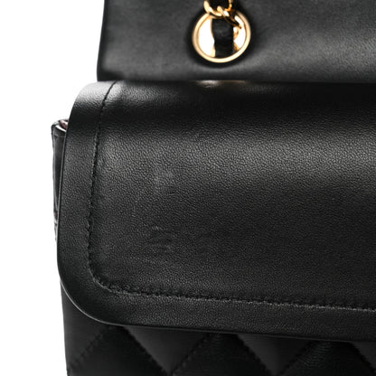 Chanel Lambskin Quilted Medium Double Flap Black 11 of 13