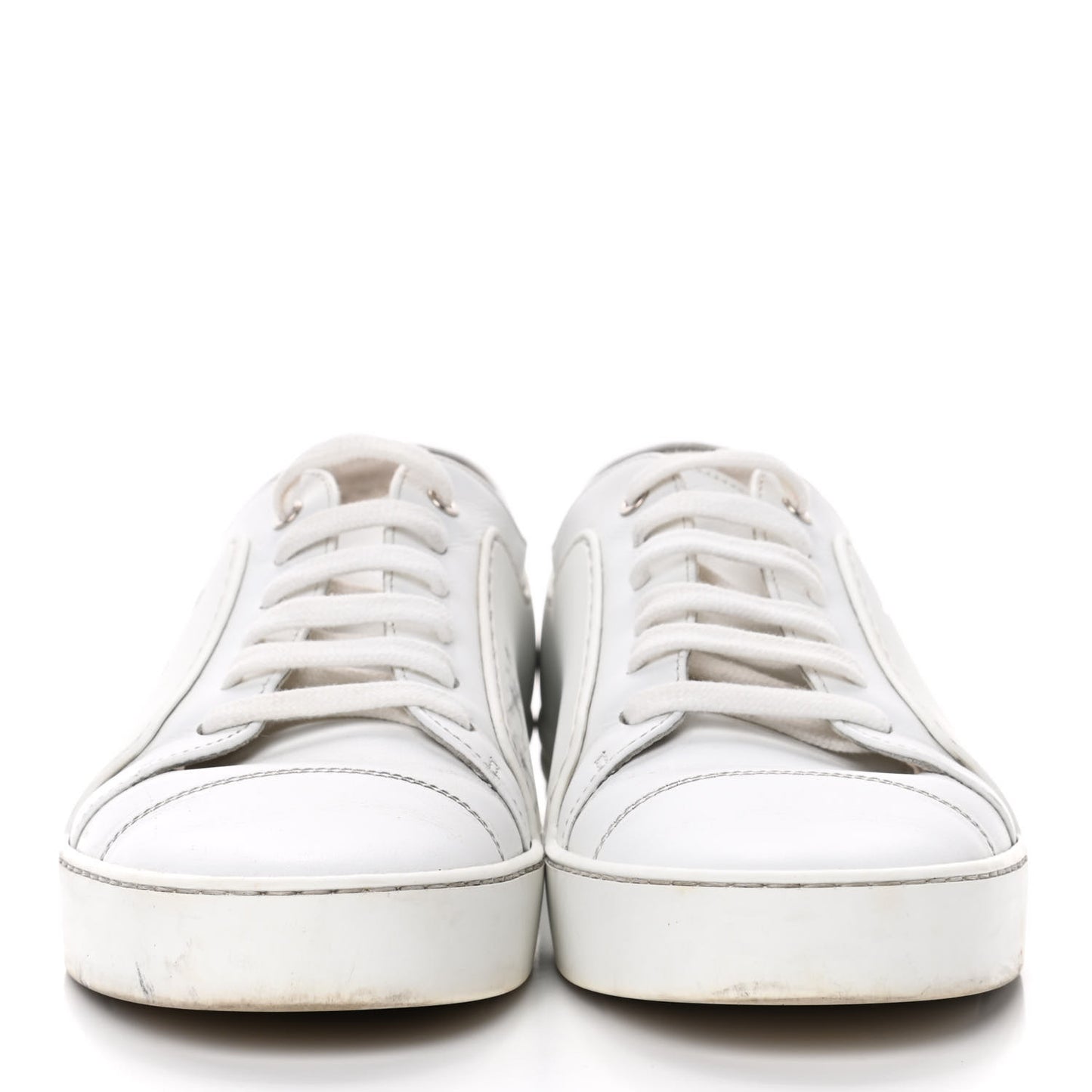 Calfskin Gum Womens CC Sneakers 39 White