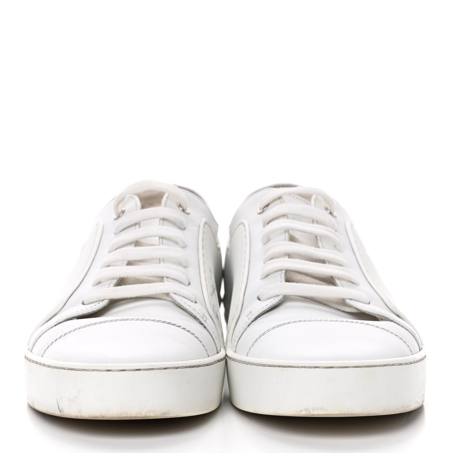 Chanel Calfskin Gum Womens CC Sneakers 39 White 2 of 6