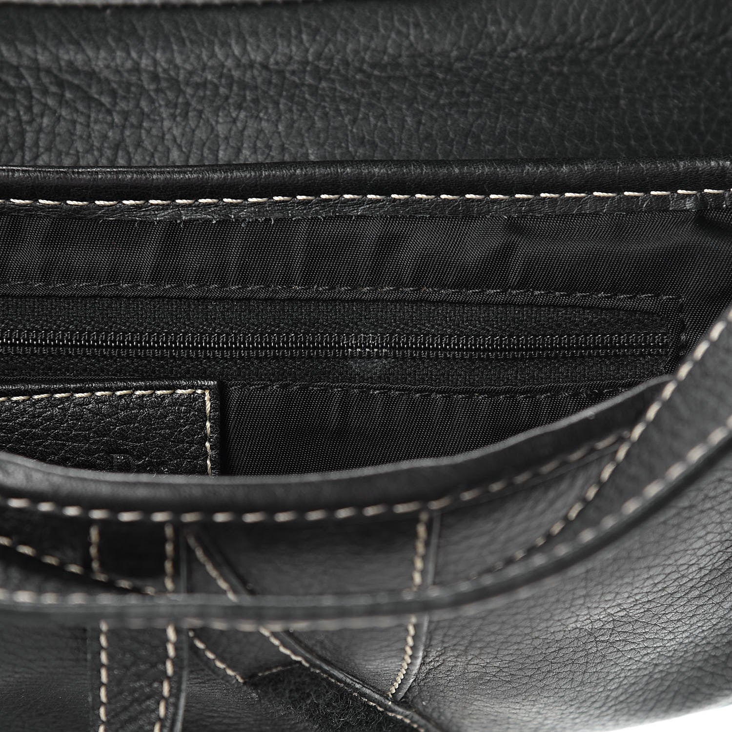 Christian Dior Calfskin Saddle Bag Black 11 of 16