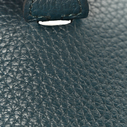 Hermes Taurillon Clemence Zigzag Evelyne TPM Vert Cypress Black Deep Bleu 7 of 11