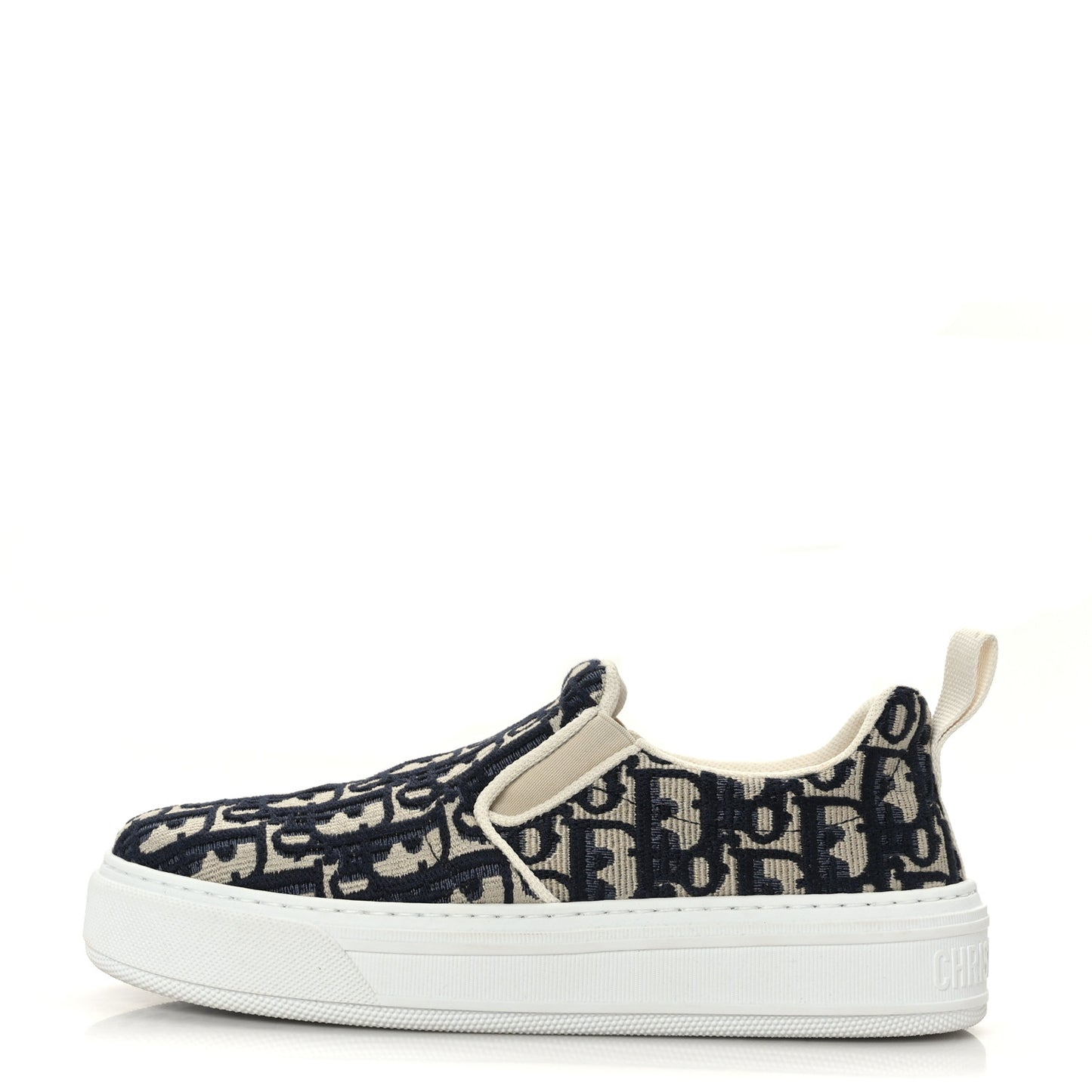 Canvas Oblique Embroidered Womens Solar Slip On Sneakers 36.5 Deep Blue