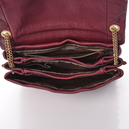 Lanvin Lambskin Quilted Metal Pearl Medium Sugar Flap Shoulder Bag Purple 5 of 12