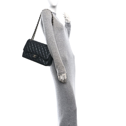 Chanel Lambskin Quilted Jumbo Double Flap Black 2 of 10