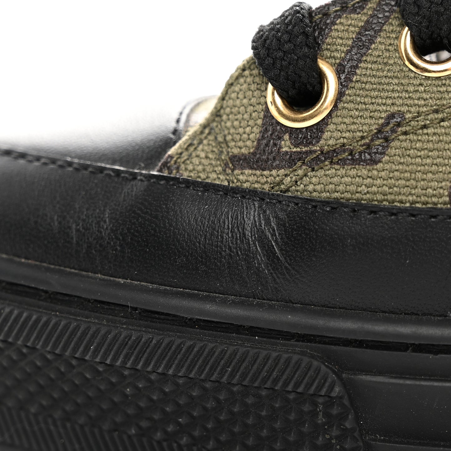 Monogram Calfskin Stellar Sneakers 36 Khaki