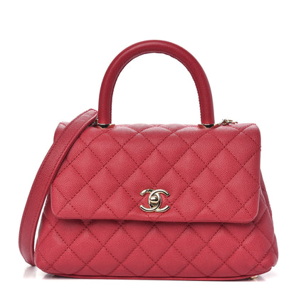 Chanel Caviar Quilted Mini Coco Handle Flap Fuchsia 1 of 11