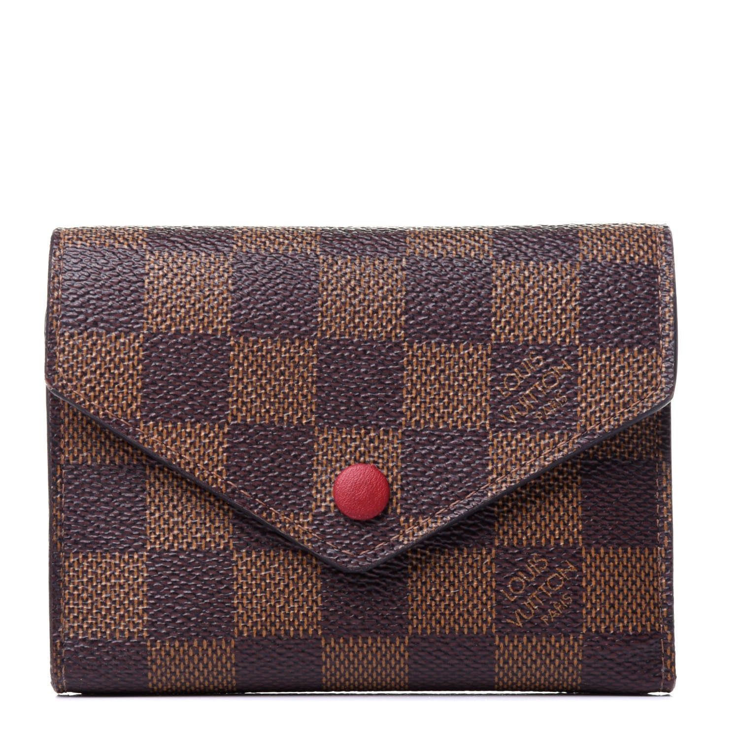 Louis Vuitton Damier Ebene Victorine Wallet Cherry 1 of 11