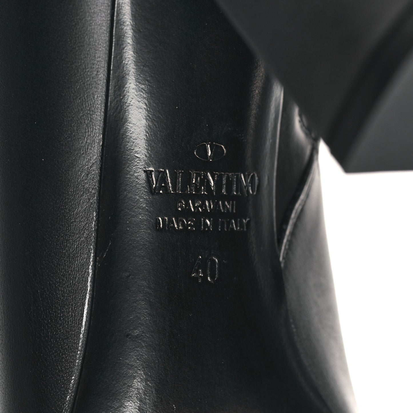 Calfskin Vlogo Knee High 85mm Boots 40 Black