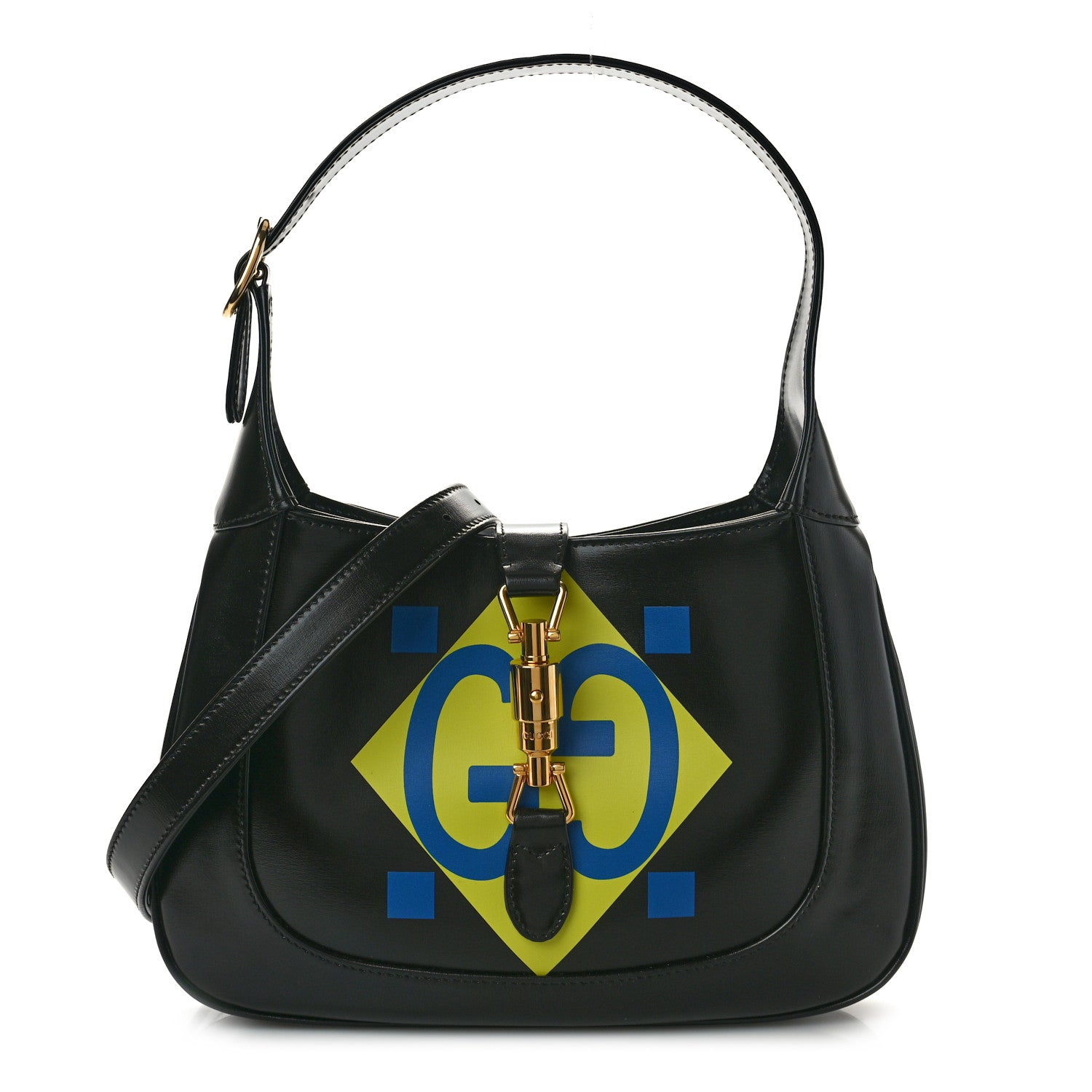 Gucci Calfskin Geometric Small Jackie 1961 Hobo Black 1 of 10