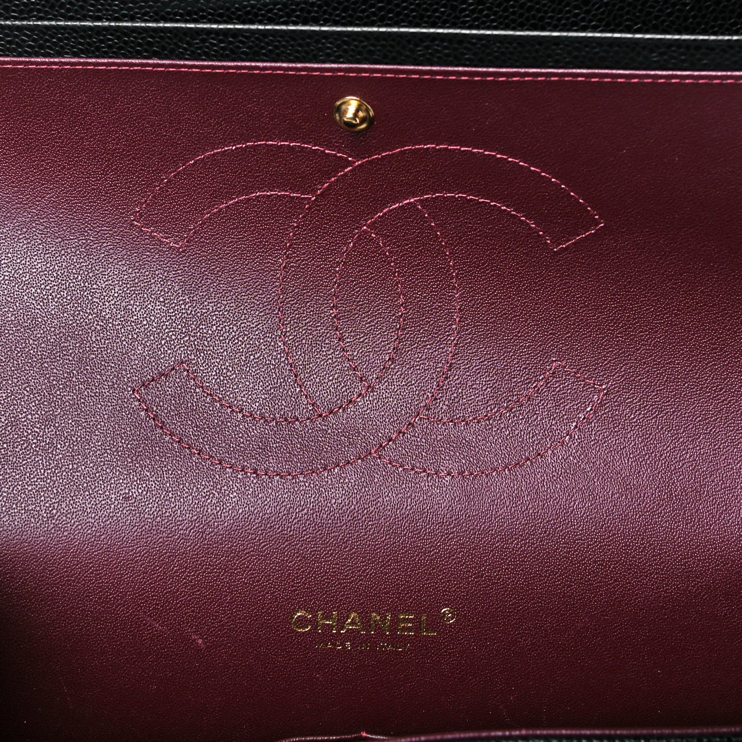 Caviar Quilted Maxi Double Flap Black