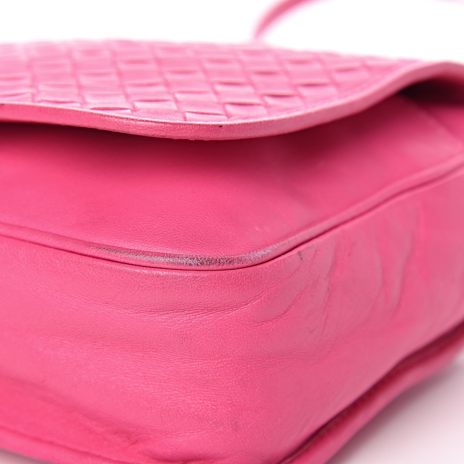 Bottega Veneta Nappa Intrecciato Mini Flap Crossbody Fuchsia 15 of 21