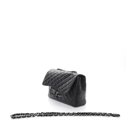 Chanel Washed Lambskin Quilted Jumbo Hybrid Reissue Flap Black 9 of 9