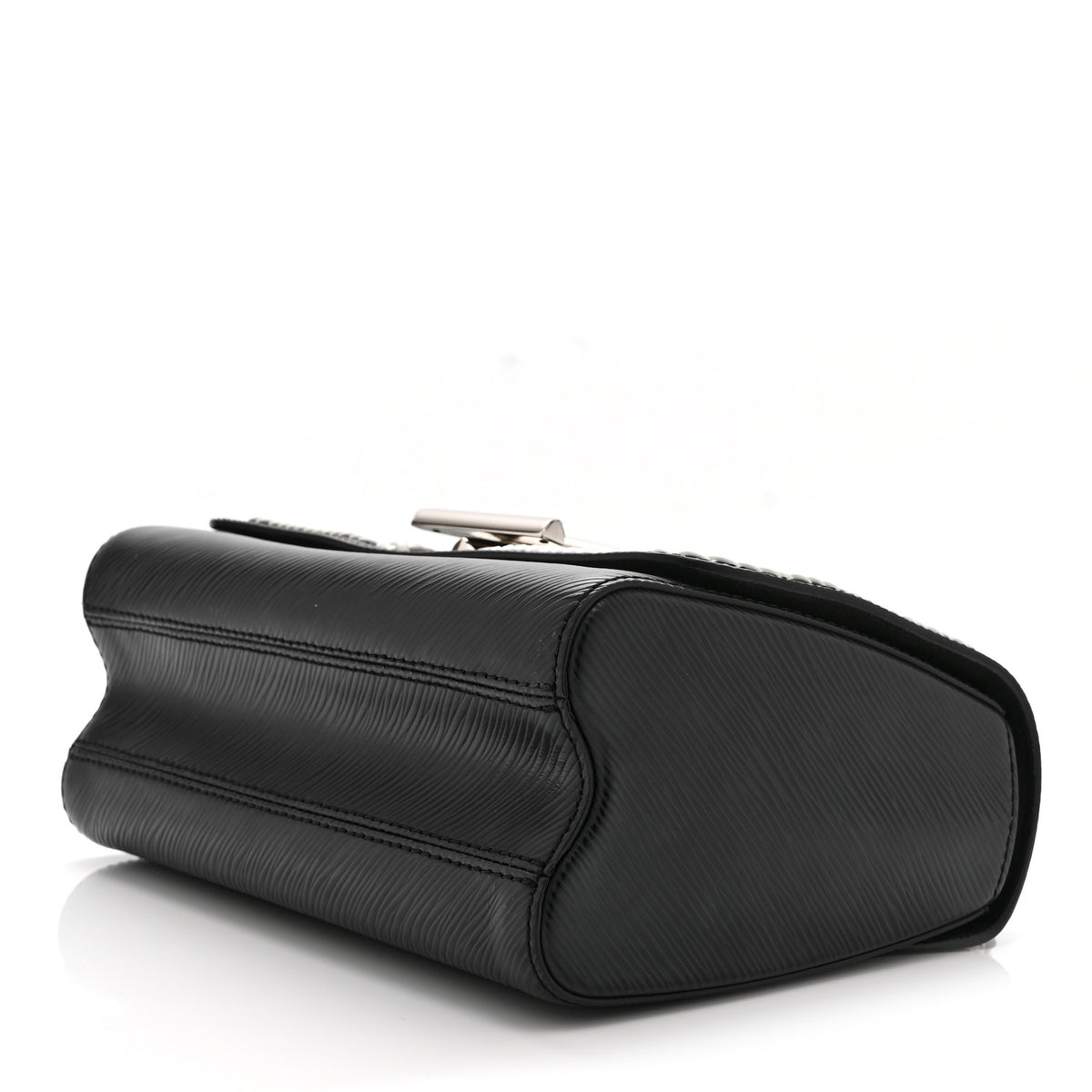 Epi Whipstitch Heart Twist Shoulder Bag MM Black