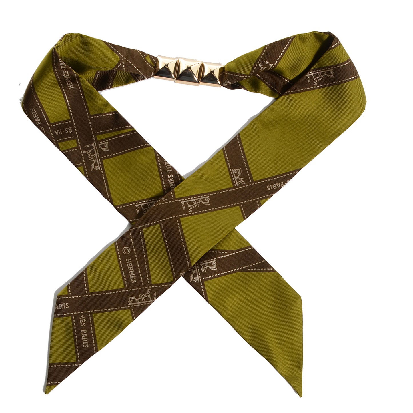 Permabrass Medor Bolduc Twilly Scarf Ring Set Green