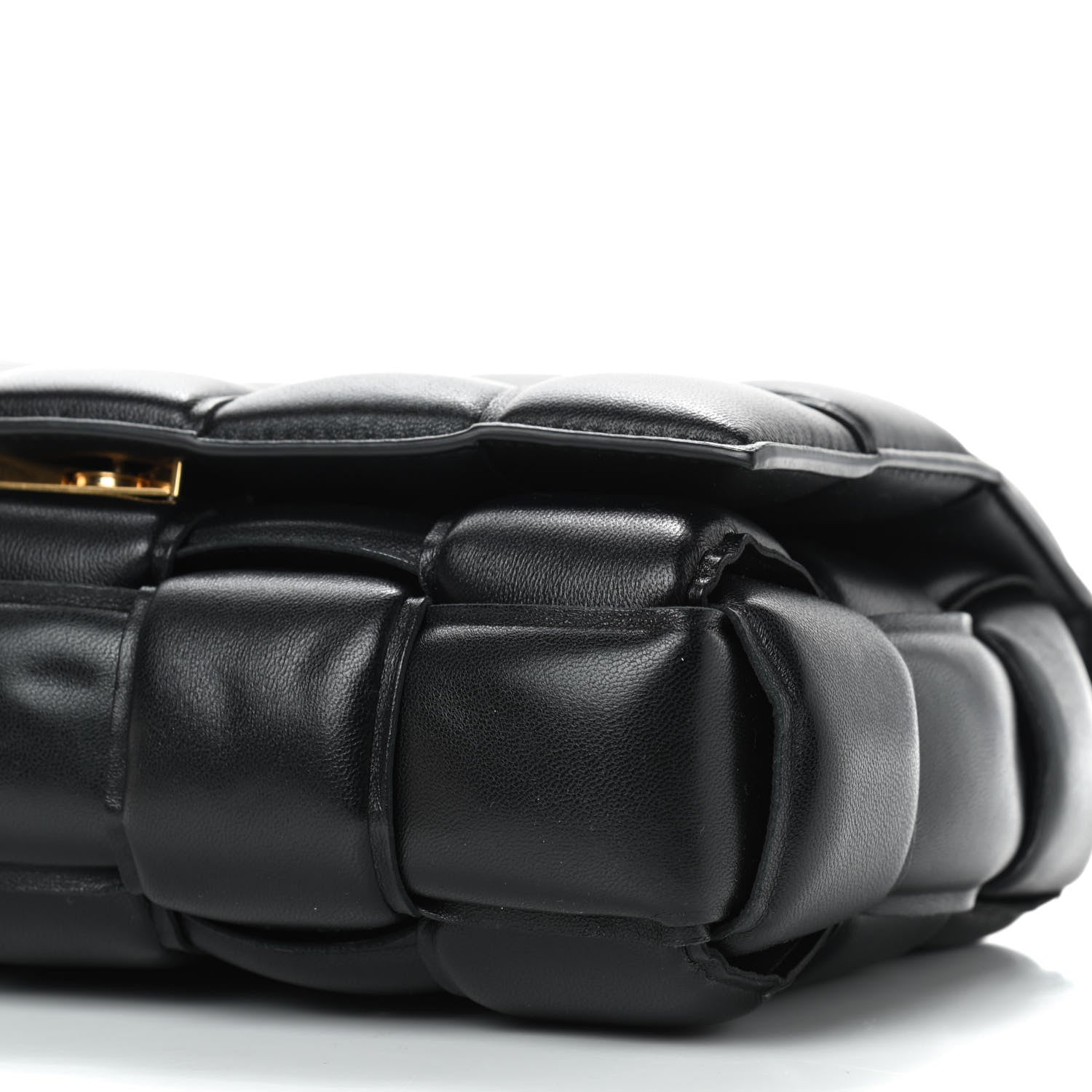 Bottega Veneta Lambskin Maxi Intreccio Padded Chain Cassette Crossbody Bag Black 9 of 13