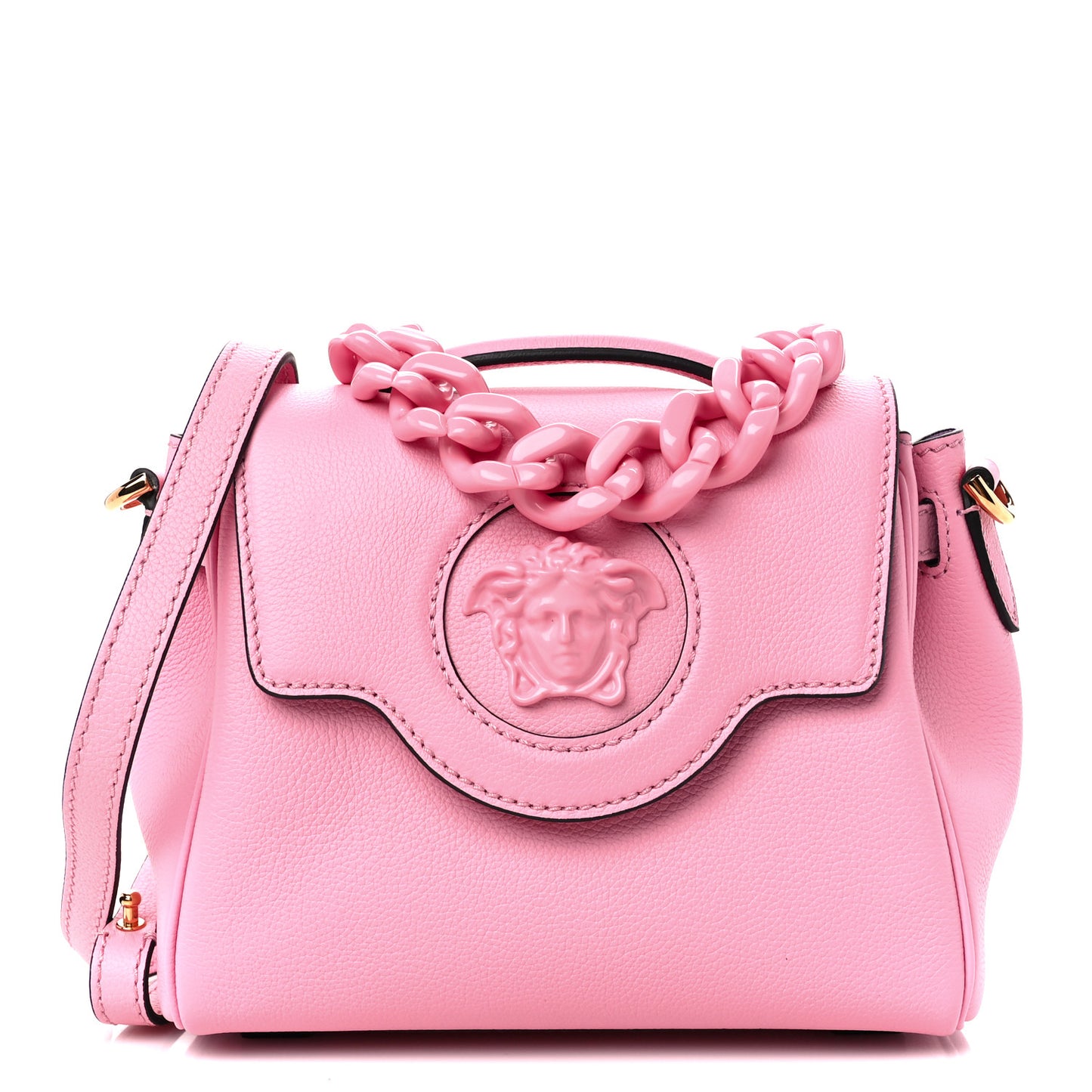 Grained Calfskin Small La Medusa Bag Pink