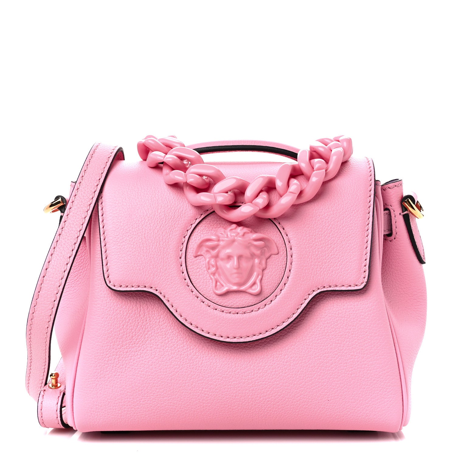 Versace Grained Calfskin Small La Medusa Bag Pink 1 of 11