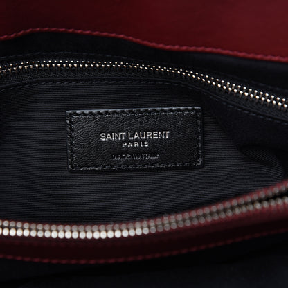 Saint Laurent Calfskin Y Quilted Monogram Medium Loulou Chain Satchel Palissandre 7 of 12