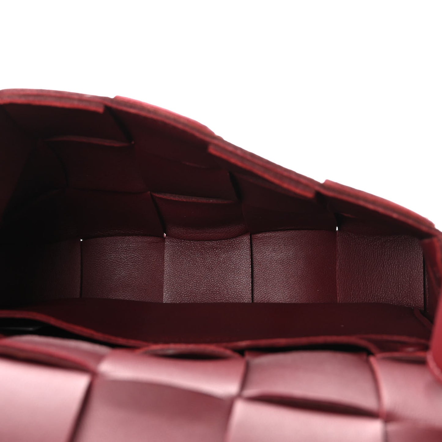 Lambskin Maxi Intrecciato Small Cassette Crossbody Bag Barolo
