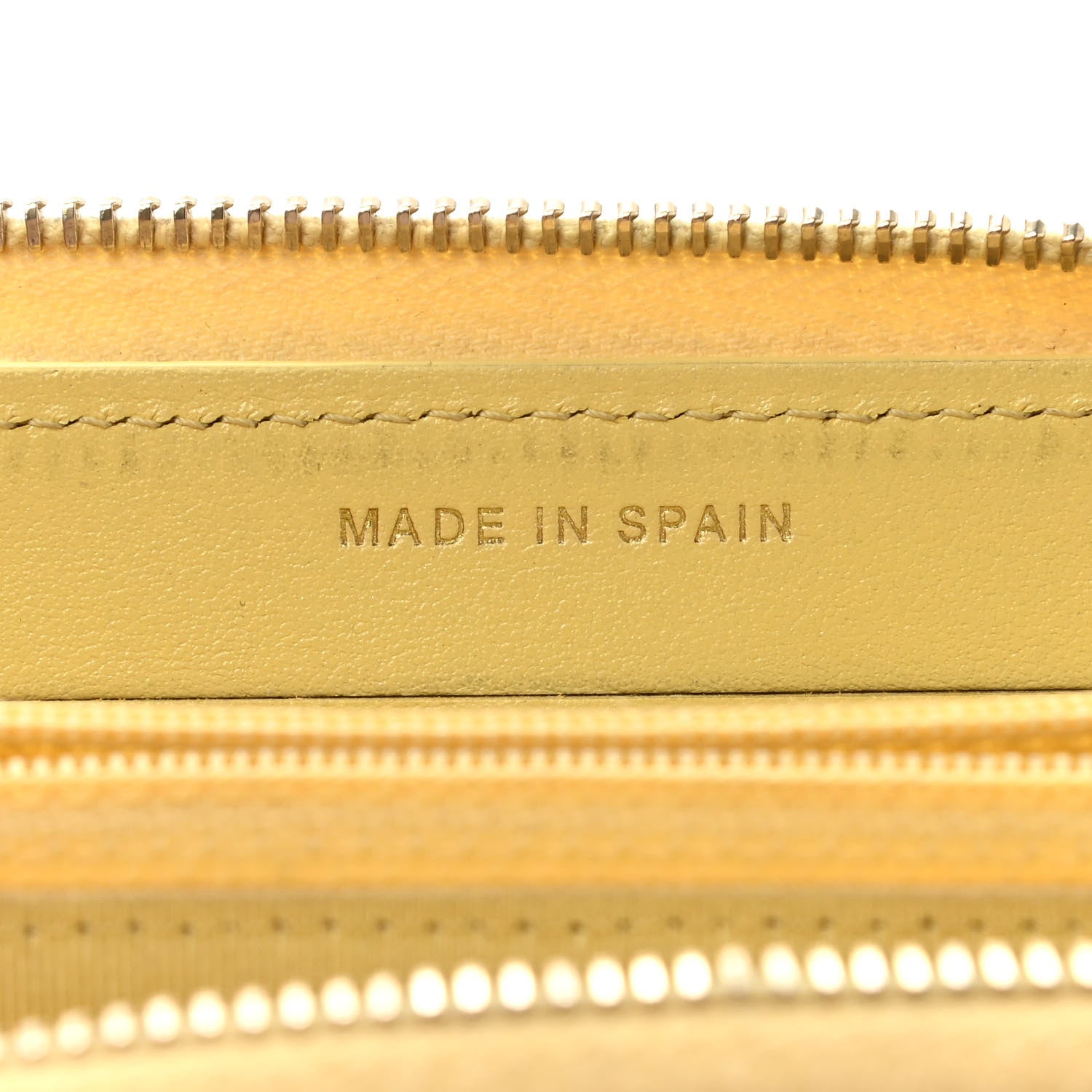 Chanel Iridescent Caviar Quilted Medium Zip Around Wallet Yellow 7 of 10