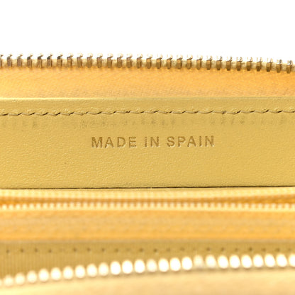 Chanel Iridescent Caviar Quilted Medium Zip Around Wallet Yellow 7 of 10
