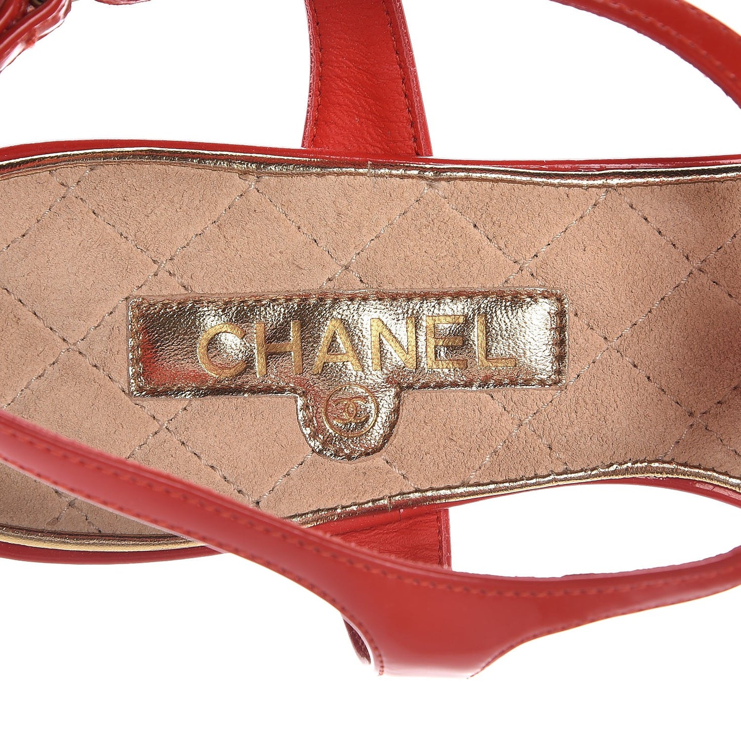 Lambskin Coin Thong Sandals 37 Red
