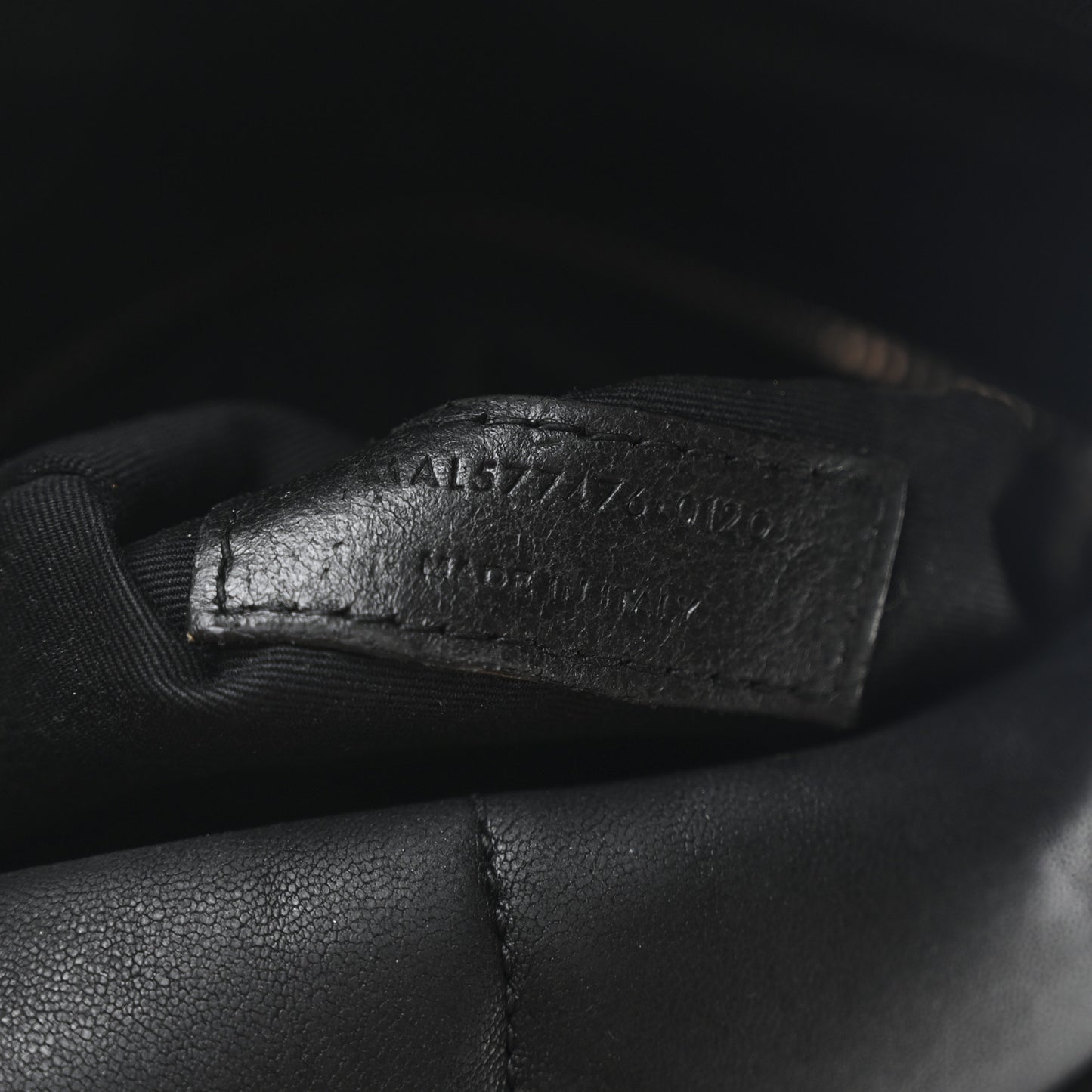 Lambskin Quilted Small Loulou Puffer Monogram Chain Satchel Black