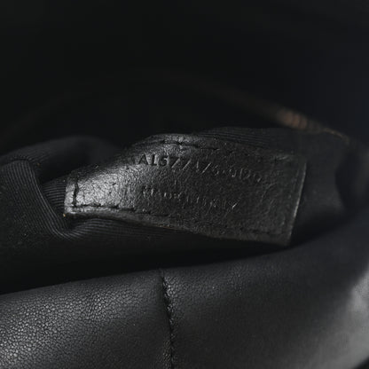 Saint Laurent Lambskin Quilted Small Loulou Puffer Monogram Chain Satchel Black 7 of 14