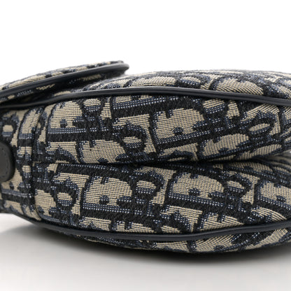 Christian Dior Oblique Saddle Bag Blue 9 of 13
