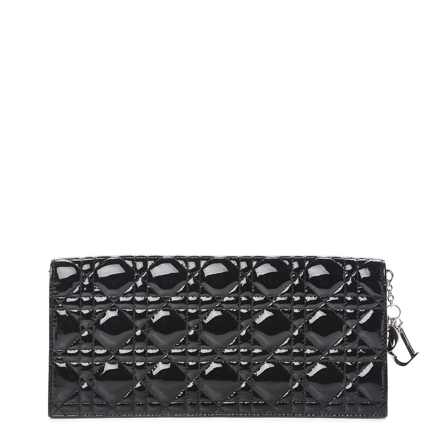 Patent Cannage Lady Dior Convertible Clutch Black