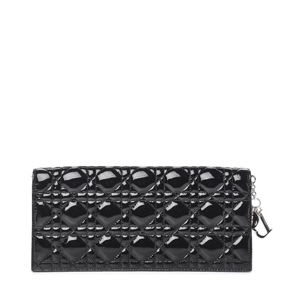 Christian Dior Patent Cannage Lady Dior Convertible Clutch Black 1 of 9