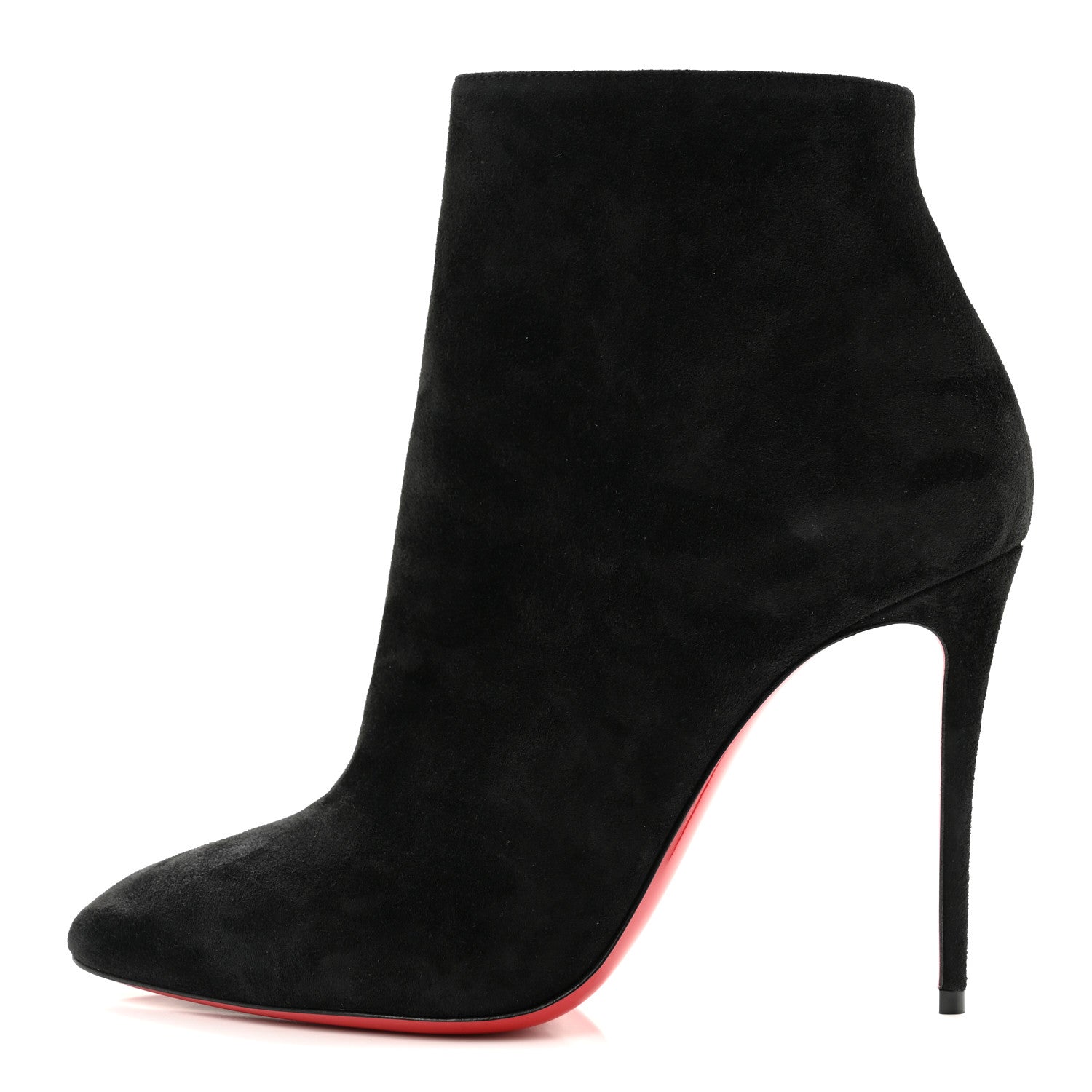 Christian Louboutin Veau Velours Eloise 100 Booty 37.5 Black 1 of 9