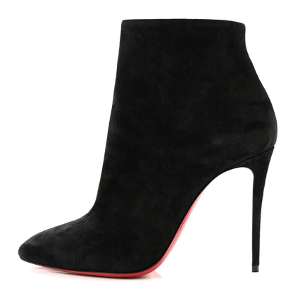 Christian Louboutin Veau Velours Eloise 100 Booty 37.5 Black 1 of 9