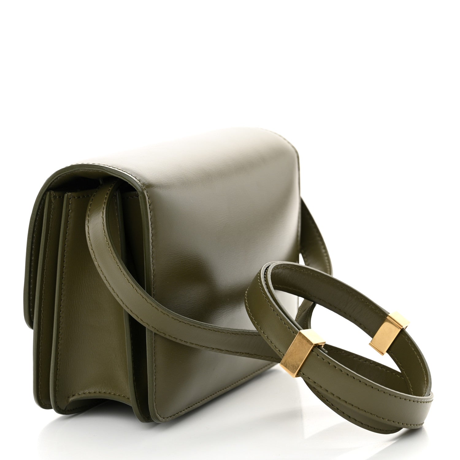 Celine Box Calfskin Small Classic Box Flap Bag Army Green 3 of 11