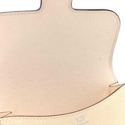 Hermes Epsom Enamel Constance Slim Wallet Nata Lime 9 of 11