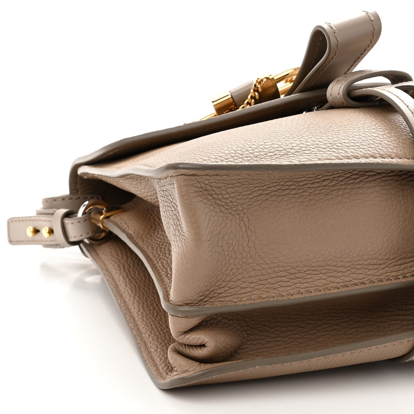 Shiny Grained Calfskin Medium Aby Day Shoulder Bag Motty Grey