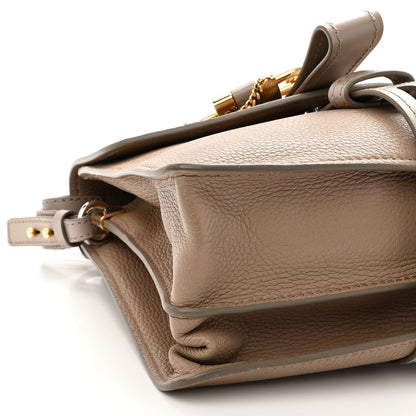Chloe Shiny Grained Calfskin Medium Aby Day Shoulder Bag Motty Grey 8 of 9