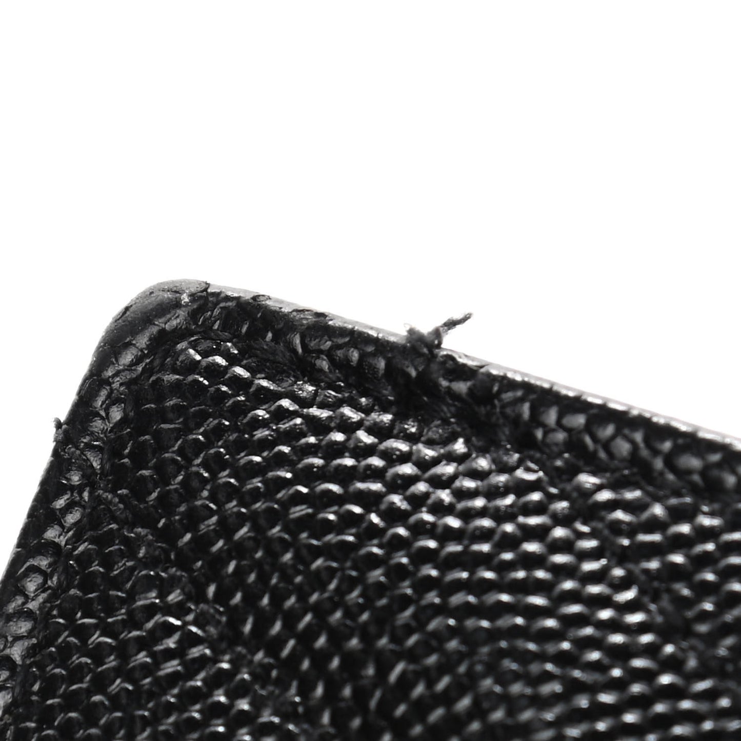Grain De Poudre Matelasse Chevron Monogram Envelope Chain Wallet Black