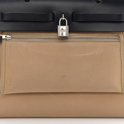 Hermes Vache Hunter Toile Herbag Zip 31 PM Trench Bleu Indigo 12 of 17