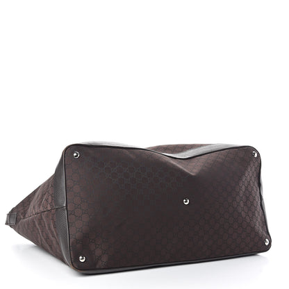 Gucci Nylon Monogram Large Travel Hobo Dark Brown 4 of 9
