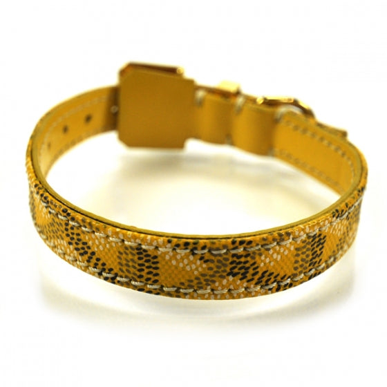 Goyardine Dog Collar Small Bracelet Yellow