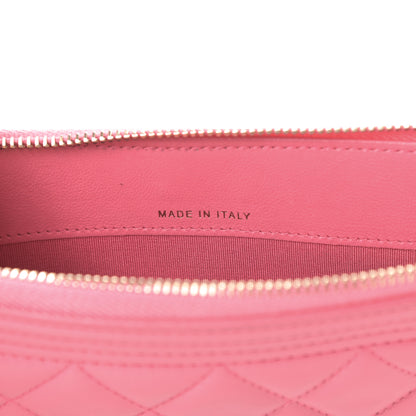 Chanel Lambskin Quilted Small Boy Zipped Pouch Pink 7 of 11