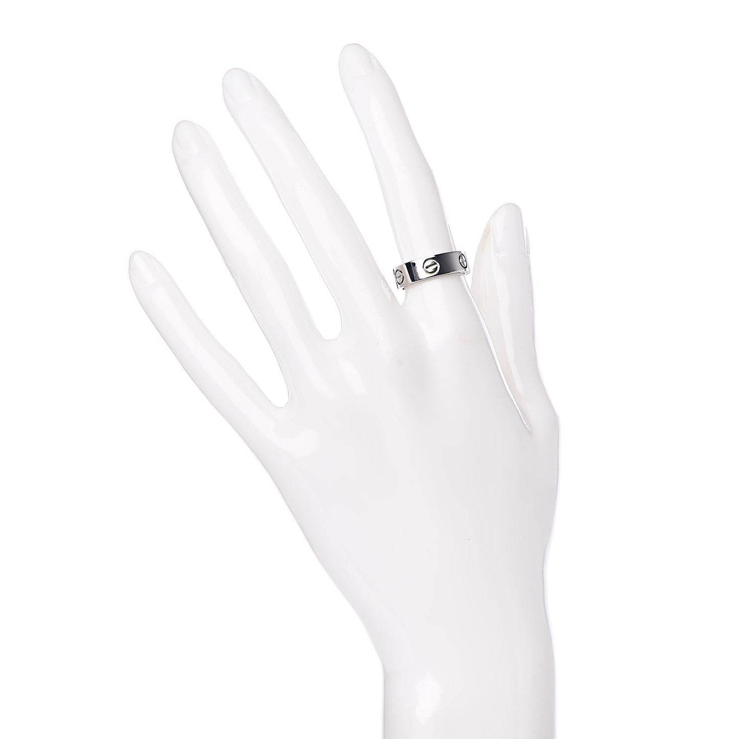 18K White Gold 5.5mm LOVE Ring 51 5.75