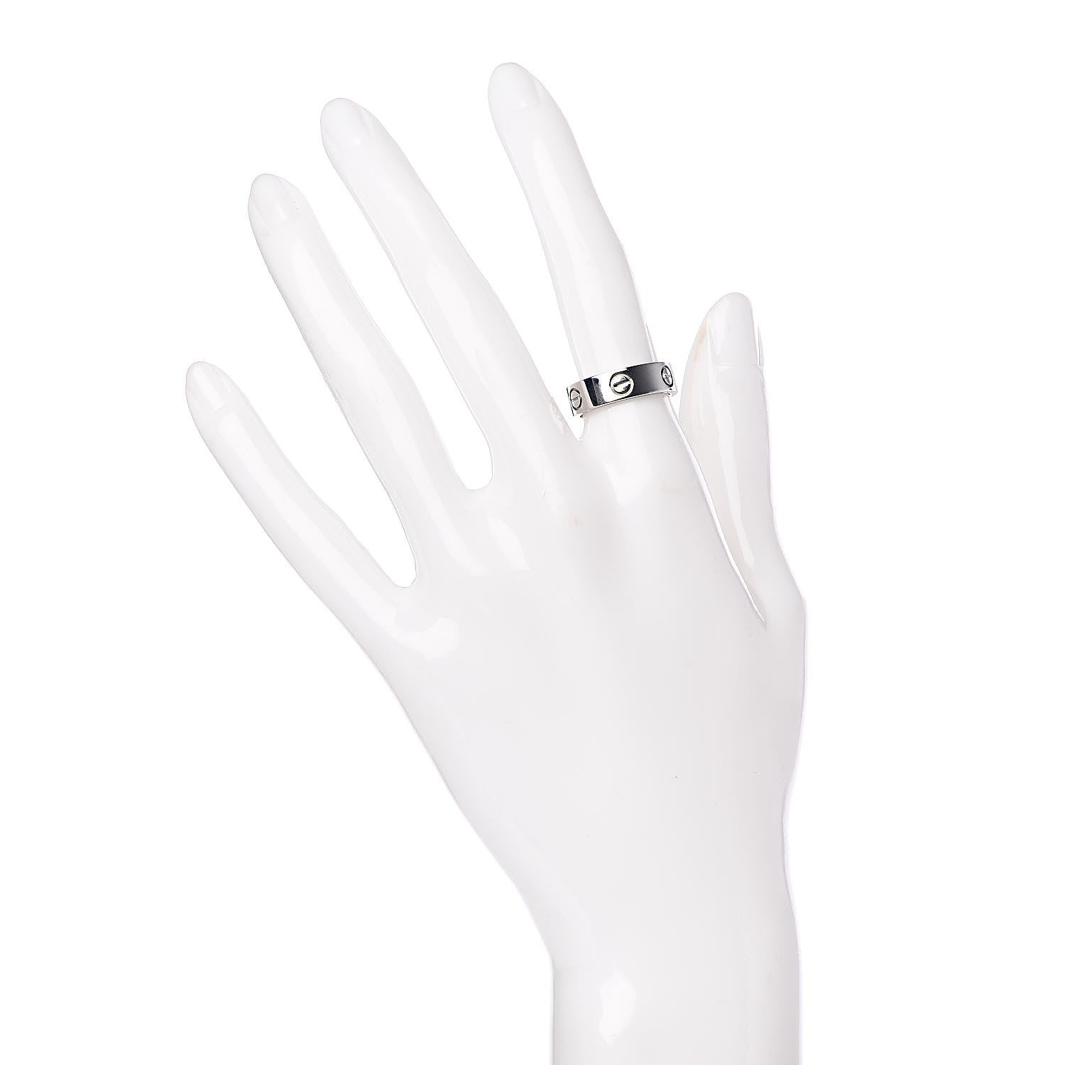 Cartier 18K White Gold 5.5mm LOVE Ring 51 5.75 2 of 4