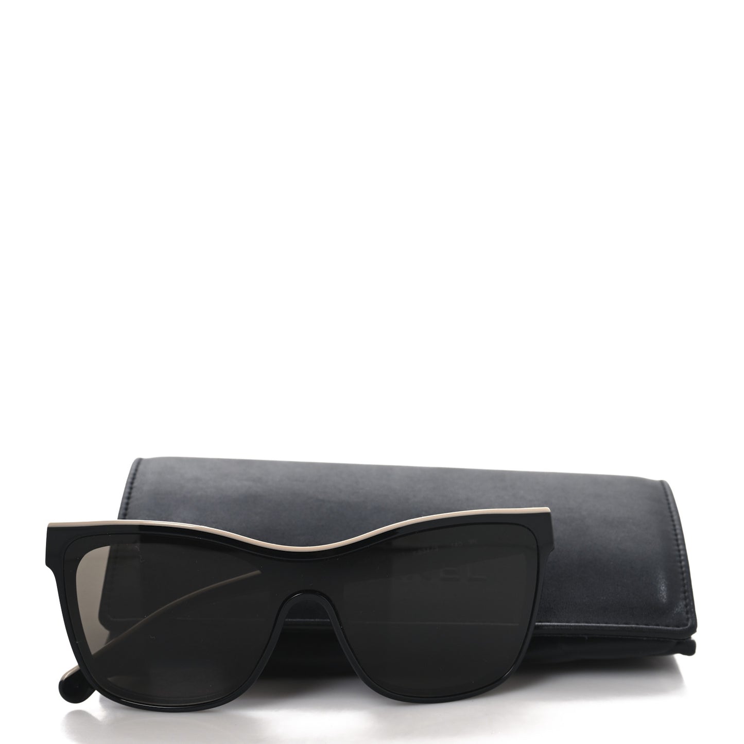 Acetate Logo Shield Sunglasses 5418 Black